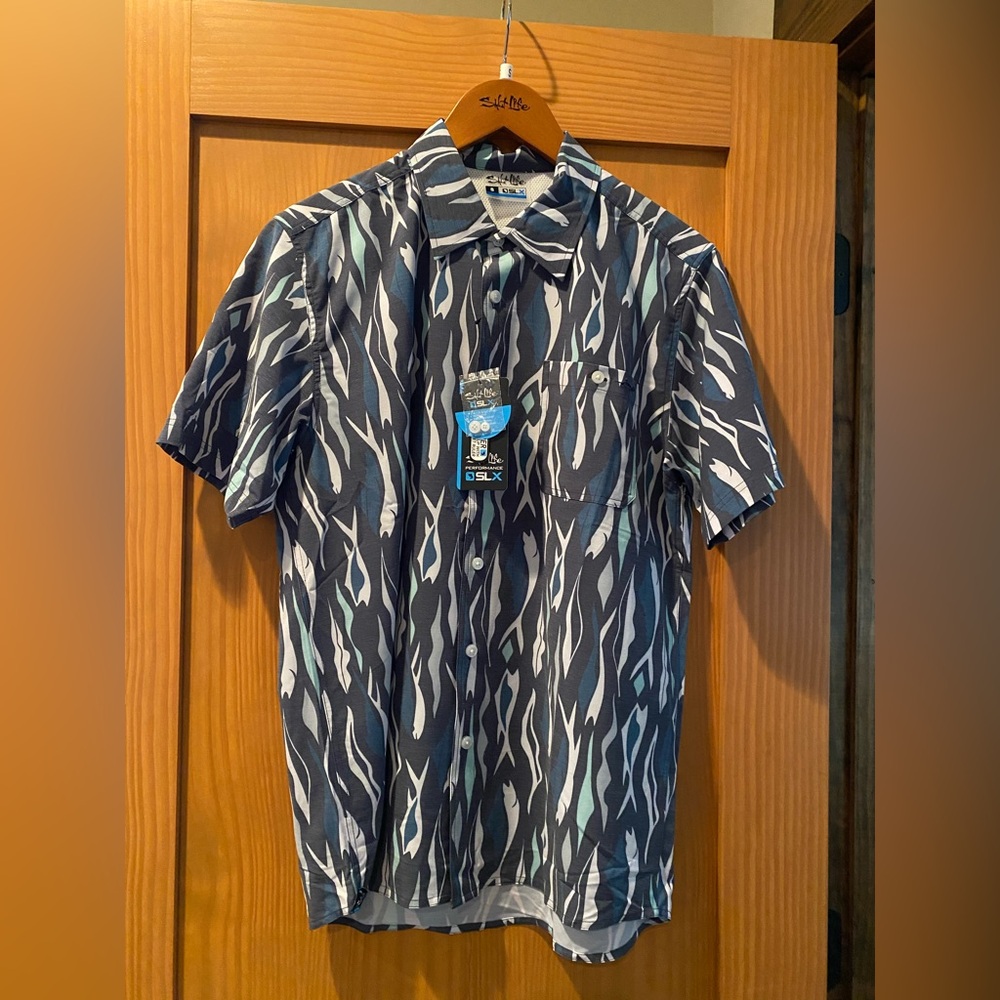 Salt Life Men’s SLX Performance Fishing Ventilated S/S Shirt NWT